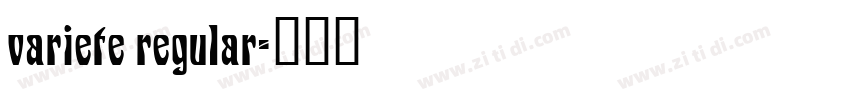 variete regular字体转换